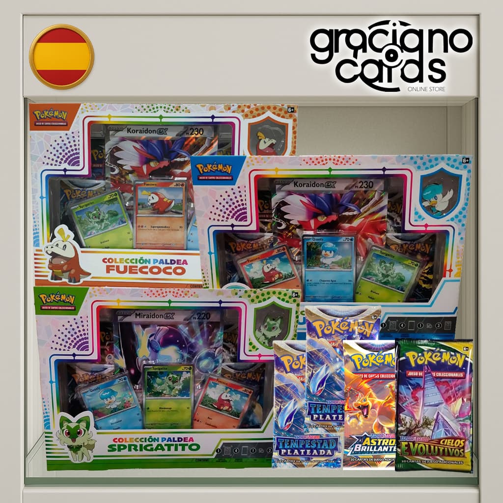 Colección Paldea Pin | Cartas Pokémon | 2023 — Español / 3-disenos