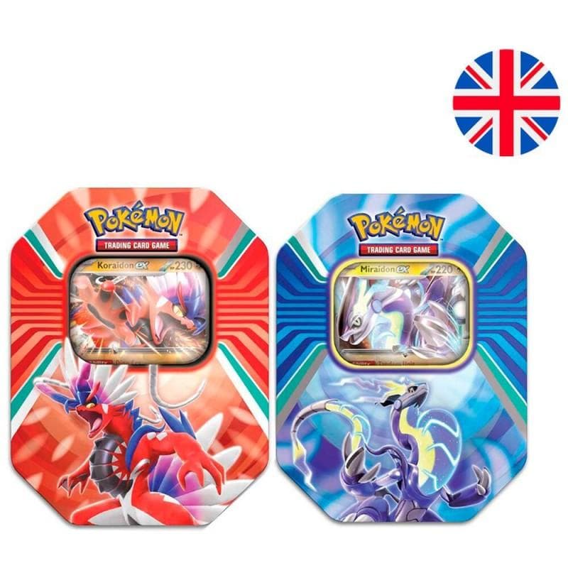 Lata de cartas Pokemon Legendarios Paldea INGLÉS