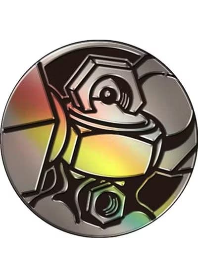 Melmetal Pokemon mønt (Sølv - Rainbow Holo) - Stor