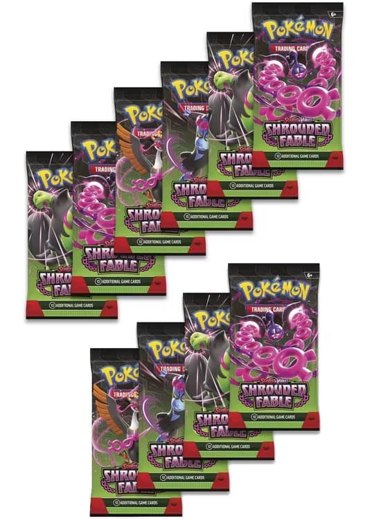 10 Booster Pakker fra SV06.5 Shrouded Fable — Inglés