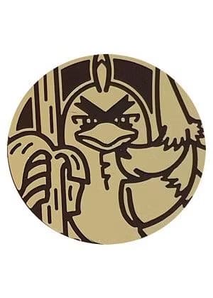 Sirfetch’d Pokemon mønt (Guld - Mirror Holo) - Stor
