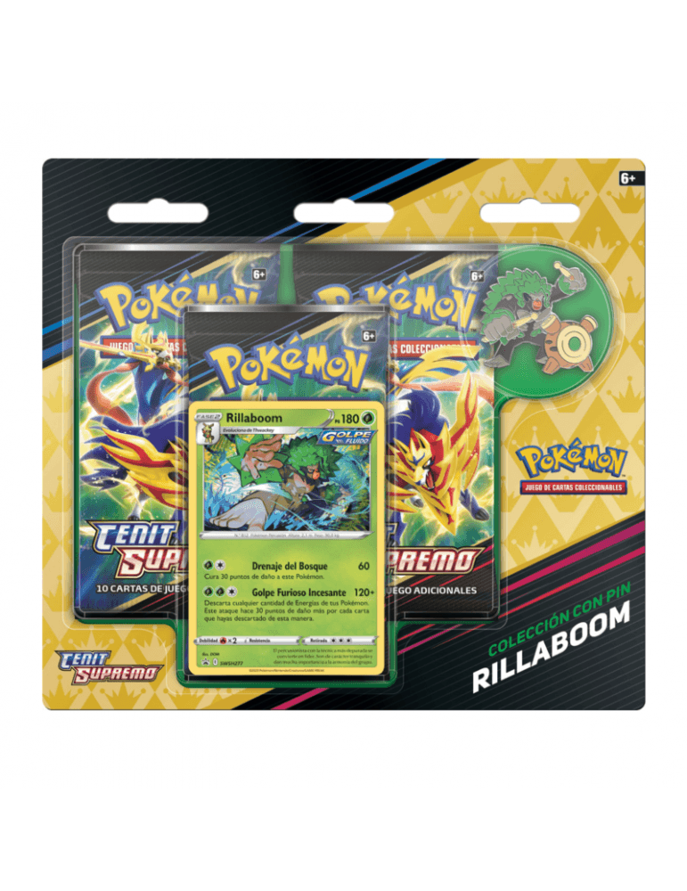 Pokémon JCC: Colección con Pin de Cénit Supremo: Rillaboom (Castellano) | Dungeon Marvels