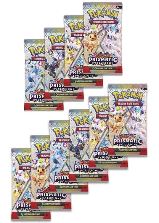 10 Booster Pakker fra SV08.5 Prismatic Evolutions — Inglés