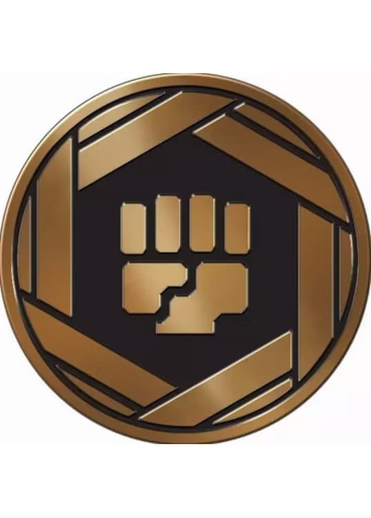 Fighting type symbol Pokemon mønt (Brun - Mirror Holo) - Stor