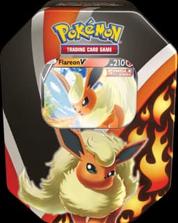 Pokemon TCG Eeveelutions Tin — Flareon V — Inglés