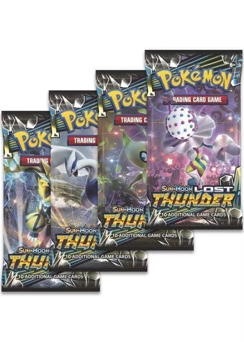 Booster Pack full artwork set (4 stk.) fra S&M Lost Thunder — Inglés