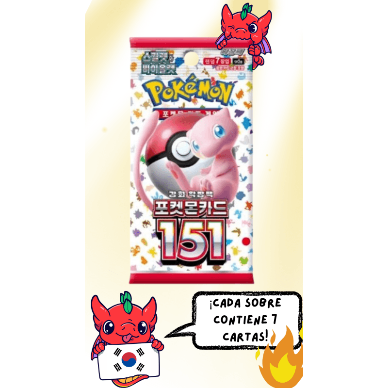 Sobre Pokemon TCG Coleccion 151 Coreano