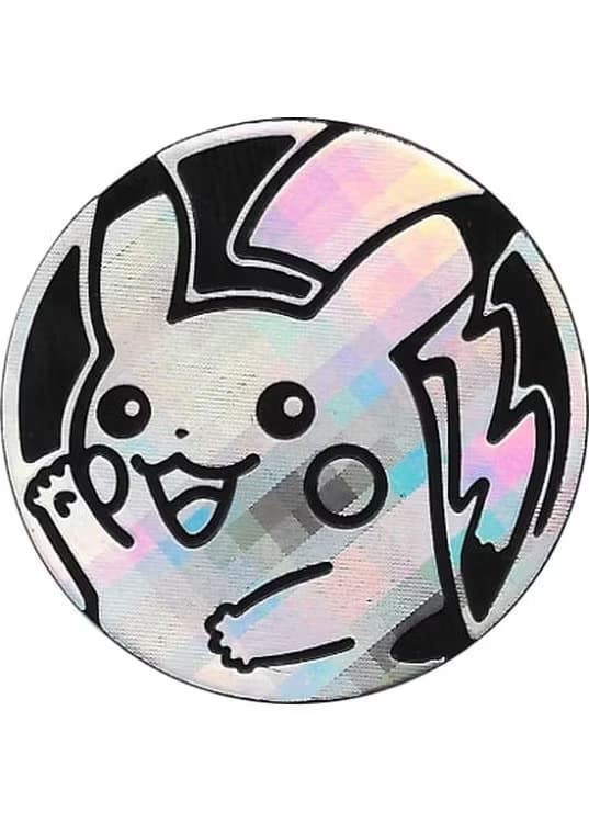 Pikachu Pokemon mønt (Sølv - Pixel Holo) - Almindelig