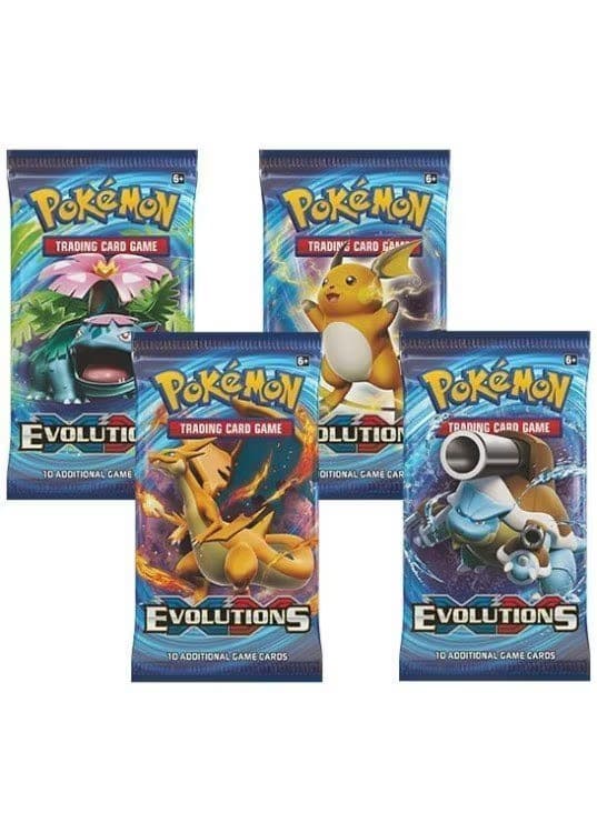 Booster Pack artwork set, full (4 stk.) fra XY Evolutions — Inglés