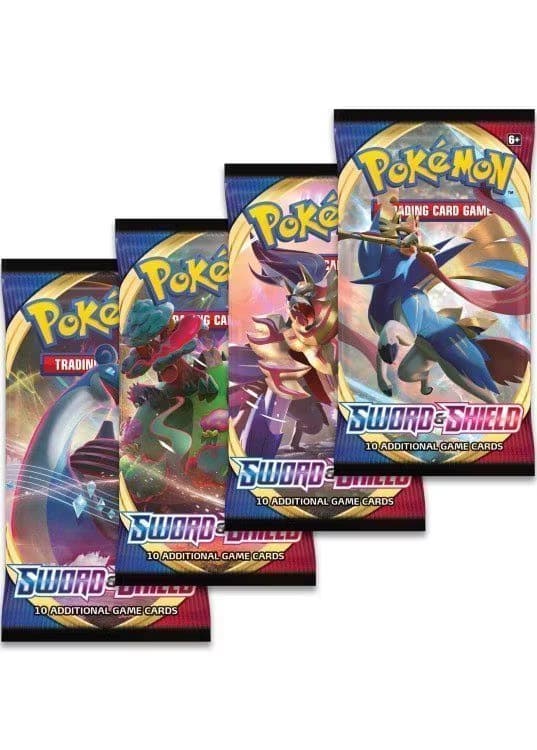 Booster Pack full artwork set (4 stk.) fra Sword & Shield — Inglés