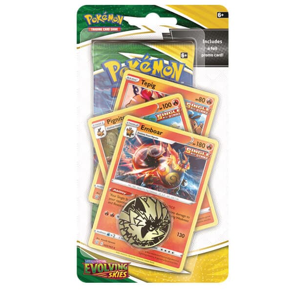 Pokemon Evolving Skies Premium Checklane - Emboar — Inglés