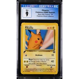 Pikachu (WP 26) Pokémon World Coin Promos Español — PSA 9