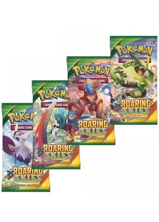 Booster Pack full artwork set (4 stk.) fra XY Roaring Skies. — Inglés