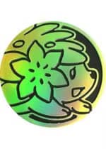 Shaymin Pokemon mønt (Grøn - Rainbow Holo) - Almindelig