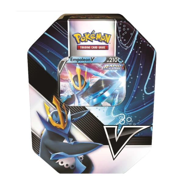 Pokemon Strikers Empoleon V Tin — Inglés