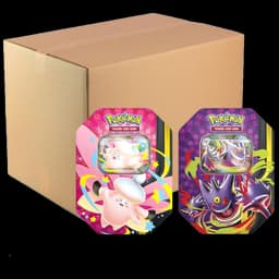 Mega Clefable y Mega Gengar 2026 Tin | 4 Sobres | POKÉMON | Español — Case Sellado (x6 latas 3 de cada modelo)