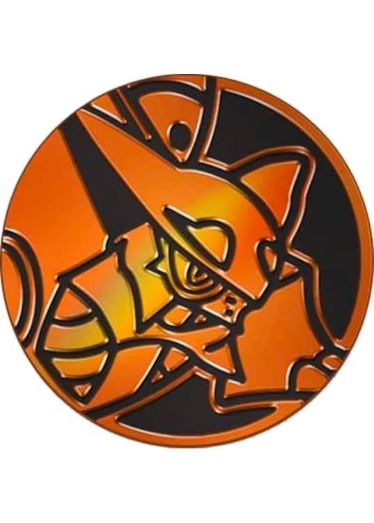 Volcanion Pokemon mønt (Rød - Rainbow Holo) - Almindelig