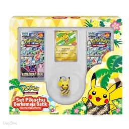 Pokémon Collector Set Box Batik Shirt Pikachu Keychain sv6s IND