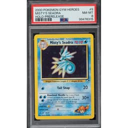 Prerelease Holo Misty's Seadra Gym Heroes — PSA 7