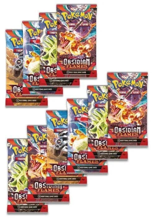 10 Booster Pakker fra SV03 Obsidian Flames — Inglés