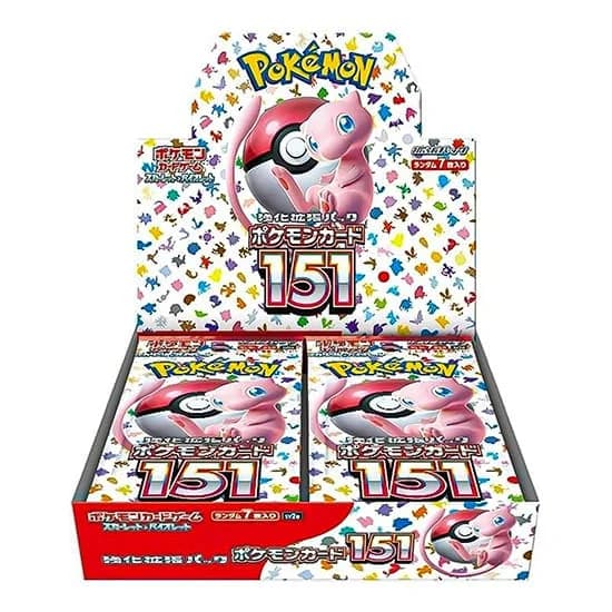 Pokemon 151 Booster Box Pokémon TCG japonés (con plástico retráctil) - KuriGames TCG