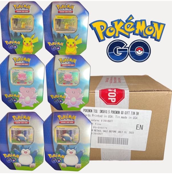 Pokemon GO Tin - Sealed Case 6x — Inglés