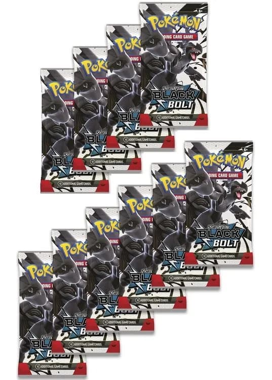 10 Booster Pakker fra SV10.5 Black Bolt — Inglés