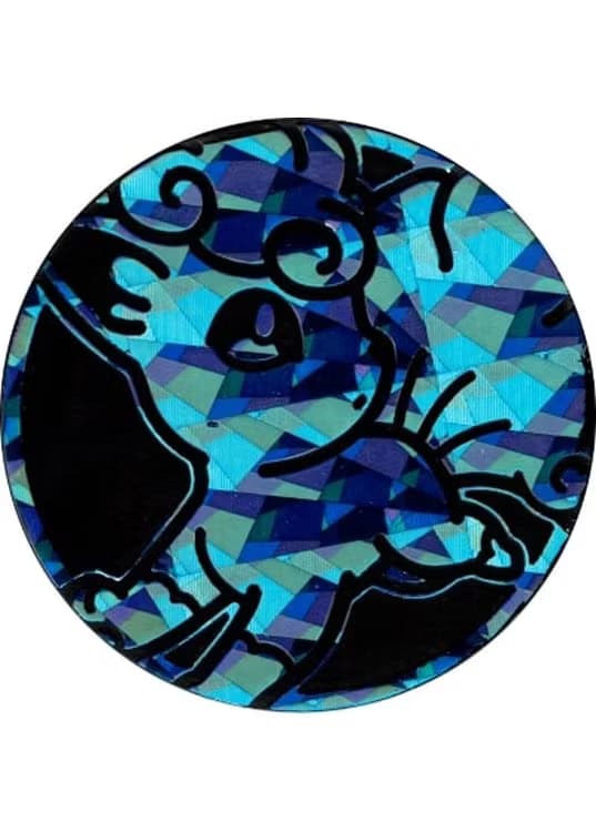 Alolan Vulpix Pokemon mønt (Blå - Cracked Ice Holo) - Stor
