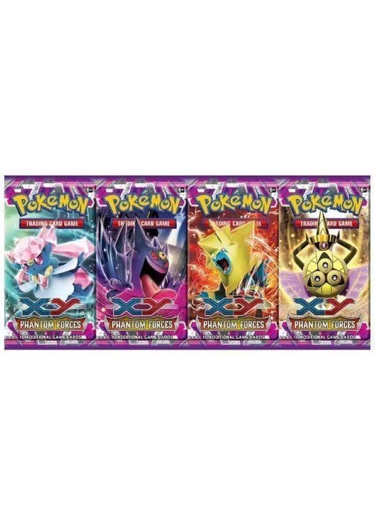 Booster Pack full artwork set (4 stk.) fra XY Phantom Forces. — Inglés
