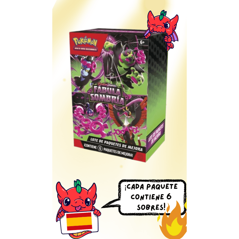 Paquete de 6 Sobres Fabula Sombria Escarlata & Purpura SV6.5 Booster Pokemon español