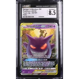 Gengar & Mimikyu GX (TEU 53) Team Up — CGC 8.5
