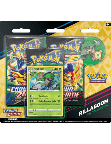 POKEMON CROWN ZENITH PIN COLLECTION RILLABOOM - ENG