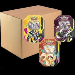 Mega Darkrai, Dragonite y Zeraora Tin 2026 | 4 Sobres | POKÉMON | Español — Case Sellado (x6 Latas, 2 Modelos de Cada)