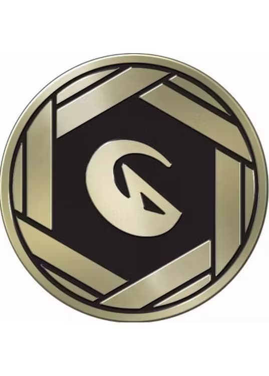 Dragon type symbol Pokemon mønt (Guld - Mirror Holo) - Stor