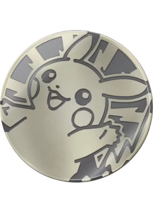 Pikachu Pokemon mønt (Guld - Mirror Holo) - Stor