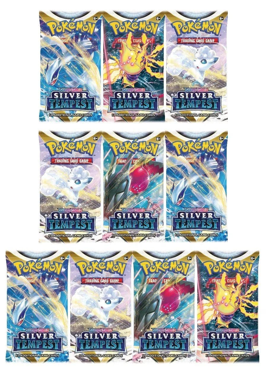 10 Booster Pakker fra SWSH Silver Tempest — Inglés