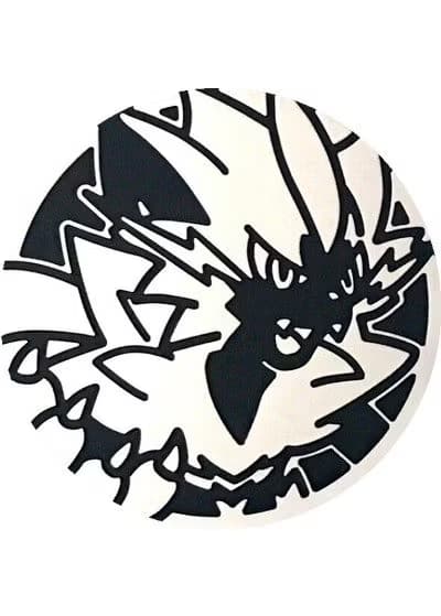Zeraora Pokemon mønt (Sølv - Mirror Holo) - Stor