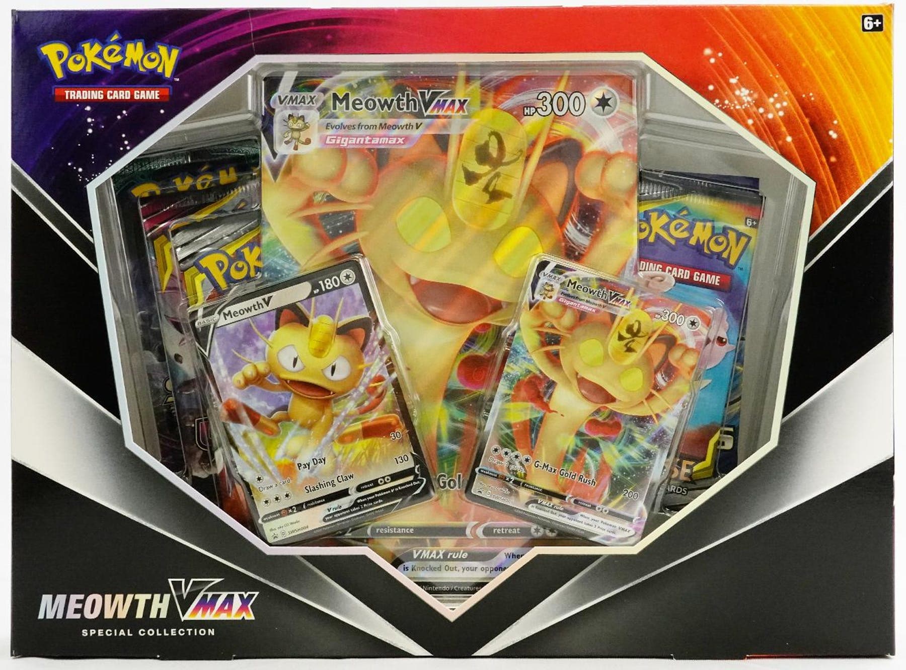 Pokémon Meowth VMAX Collection Box — Inglés