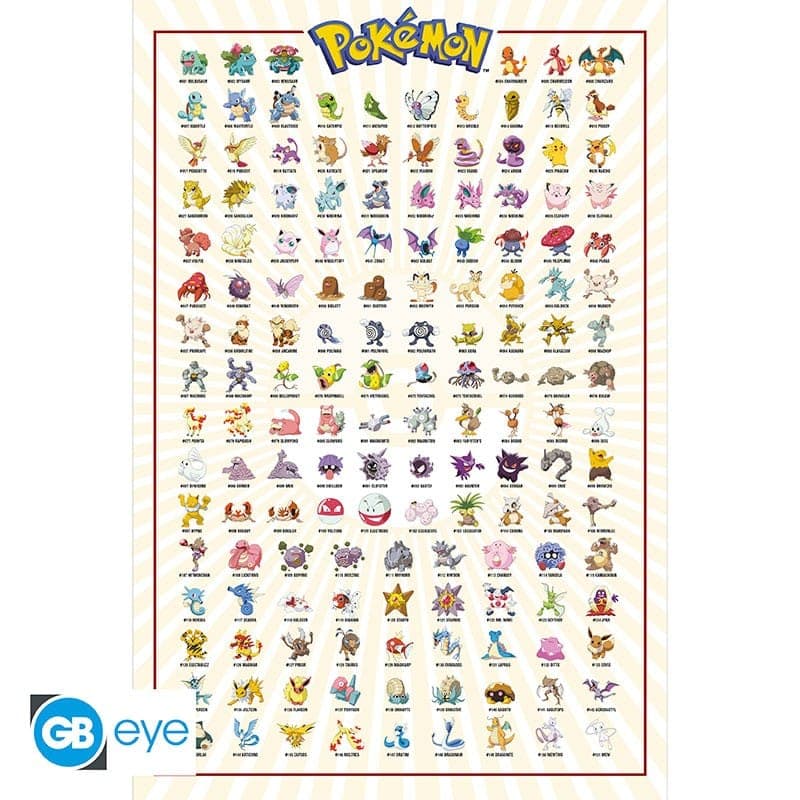 Poster Pokemon Kanto 91.5x61cm
