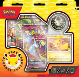 Coffret 3 boosters Pokémon DAY 30 ANS - 2026 - ME01 + ME02 - Pikachu Promo - FR