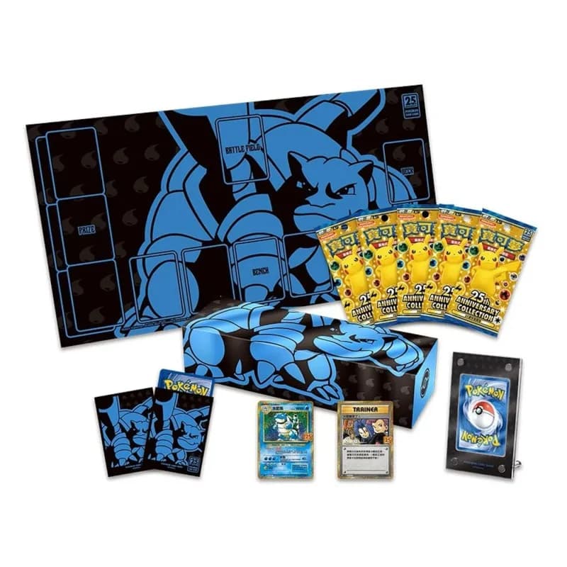 Caja 5 Sobres Pokemon 25th Anniversary Premium Collection Box Blastoise Chino