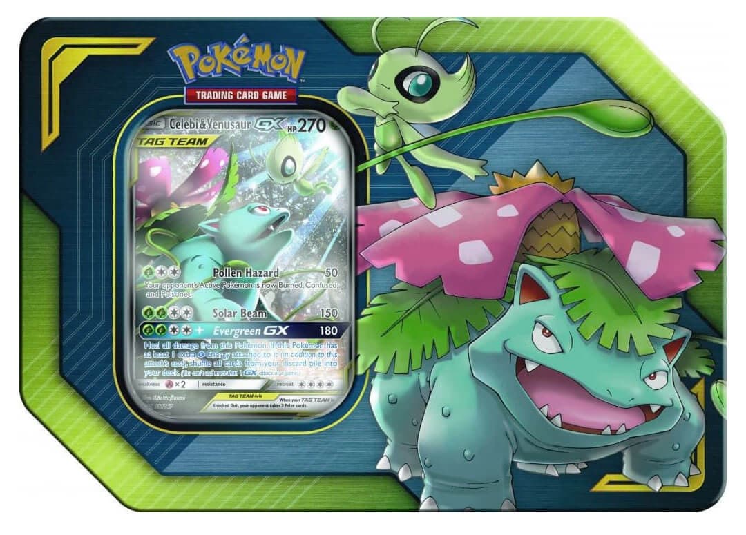 Pokemon Celebi Venusaur Tin GX — Inglés