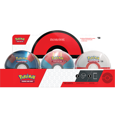 Pokemon Pokeball Q3 Tin Display (6 Tins) — Inglés