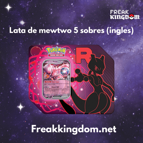 Lata de mewtwo  ex en ingles