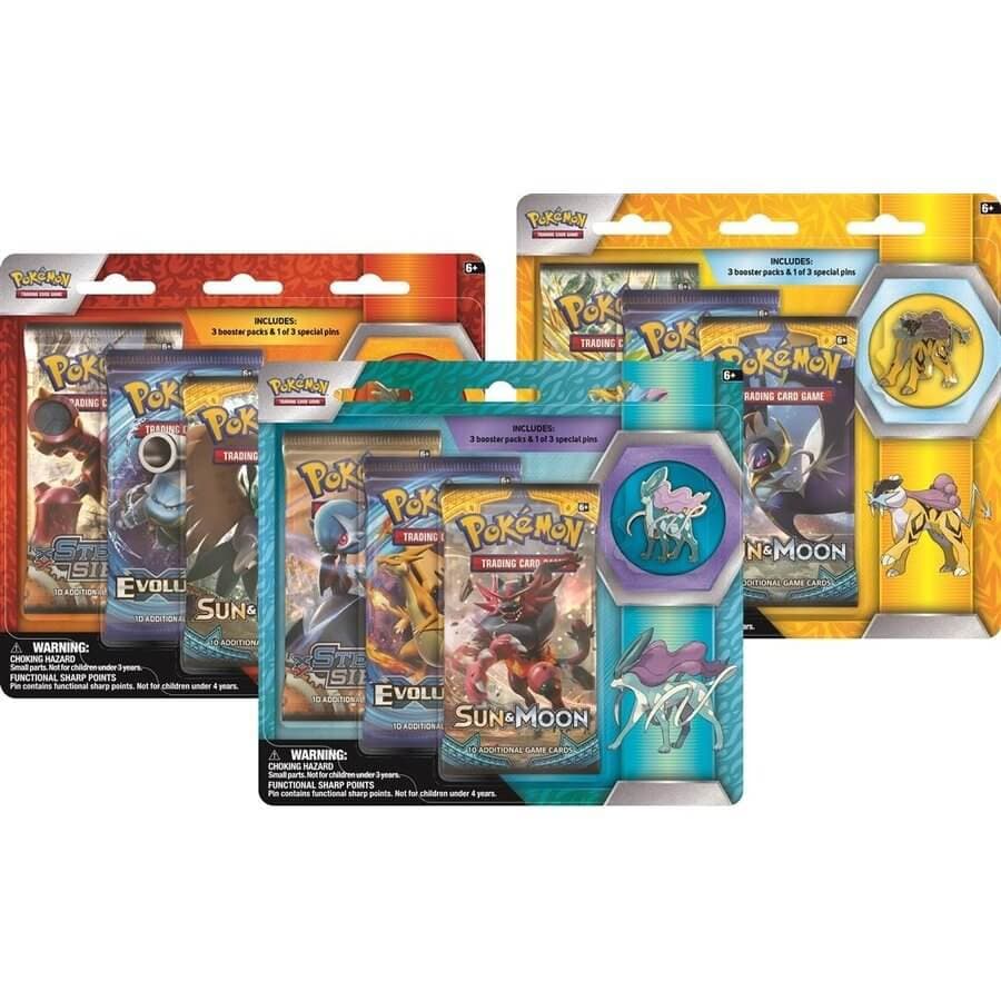 Pokémon Legendary Beasts Collection Pin 3-Pack (Willekeurige Blister) — Inglés
