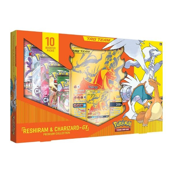 Charizard Reshiram GX Premium — Inglés