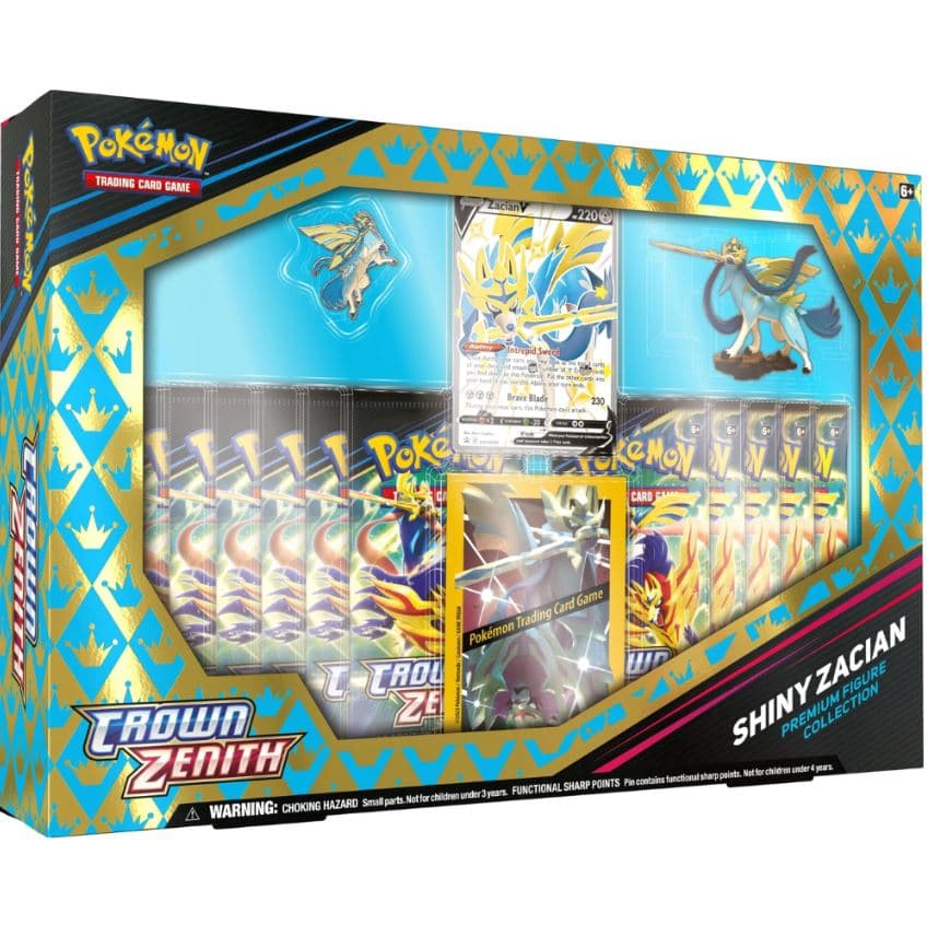 Pokemon Crown Zenith Shiny Zacian Premium Figure Collection — Inglés