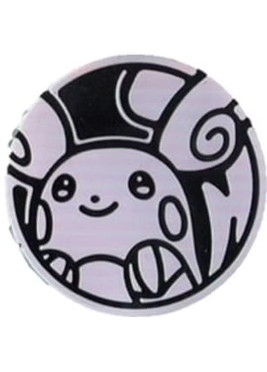 Alolan Raichu Pokemon mønt (Sølv - Rainbow Holo) - Almindelig