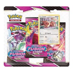 Pokemon TCG Fusion Strike 3-Pack Blister — Eevee — Inglés