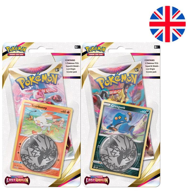 Blister juego cartas coleccionables Lost Origin Espada y Escudo Pokemon ingles surtido
